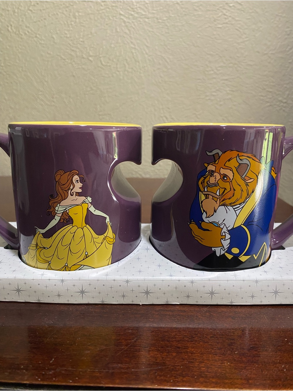 Disneys Beauty and the Beast Ceramic Mug Set, in the Original Disney Packaging